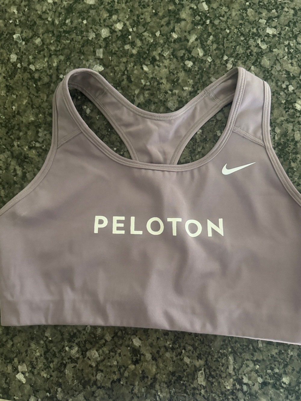 Peloton Mauve Racerback Sports Bra with White Logos